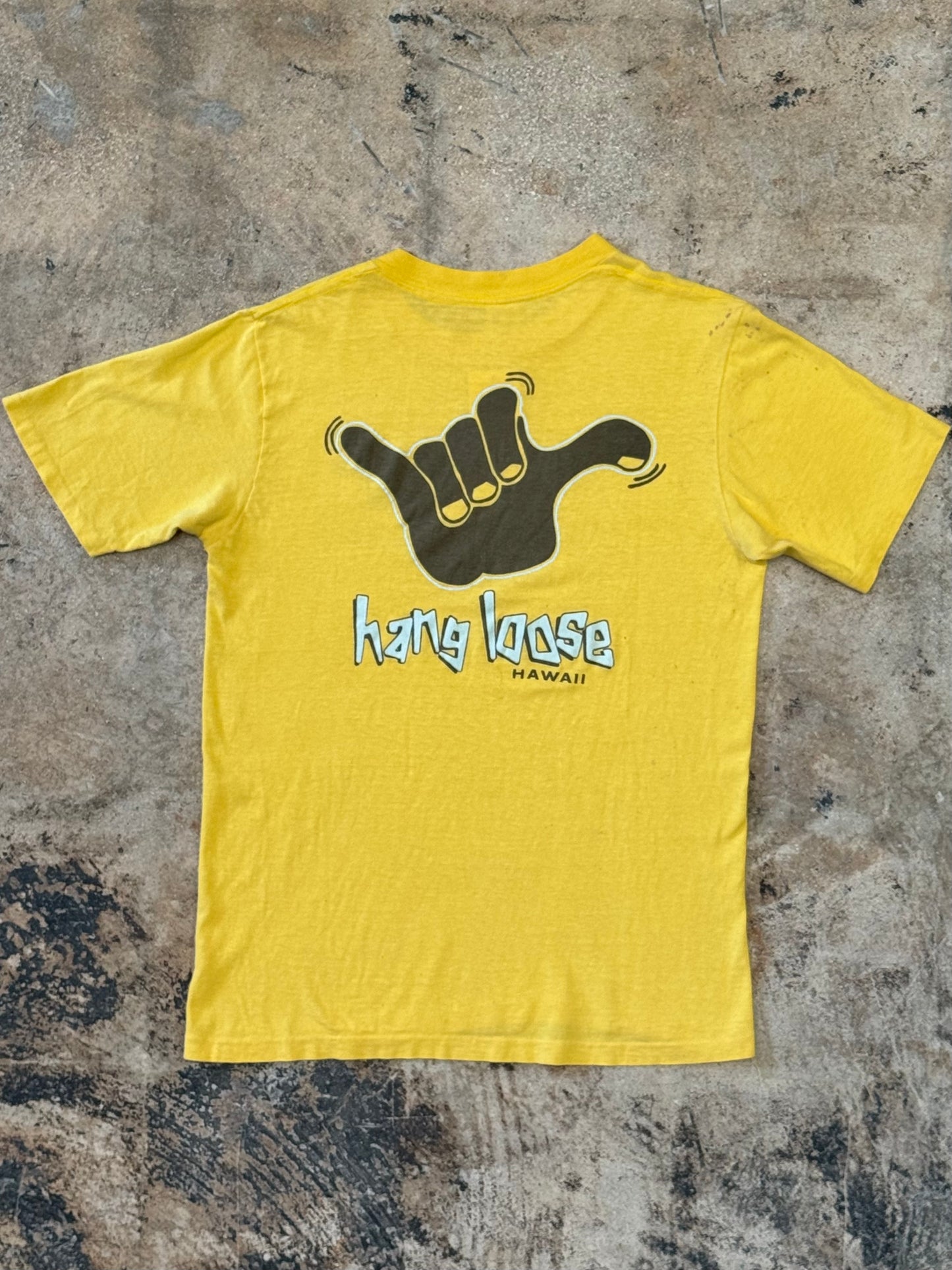 1990s Yellow Hang Loose Hawaii Tee