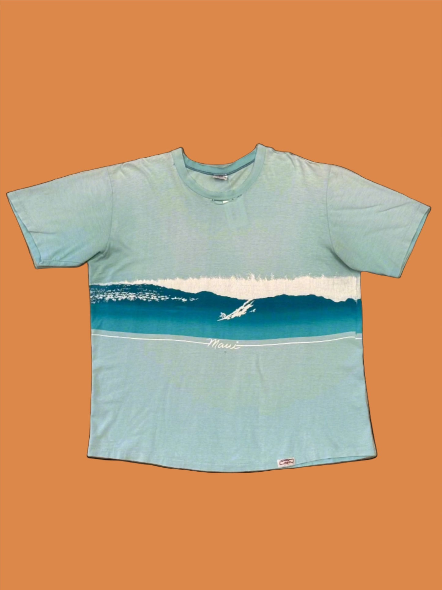 1980s Crazy Shirts Maui Wave Blue tee