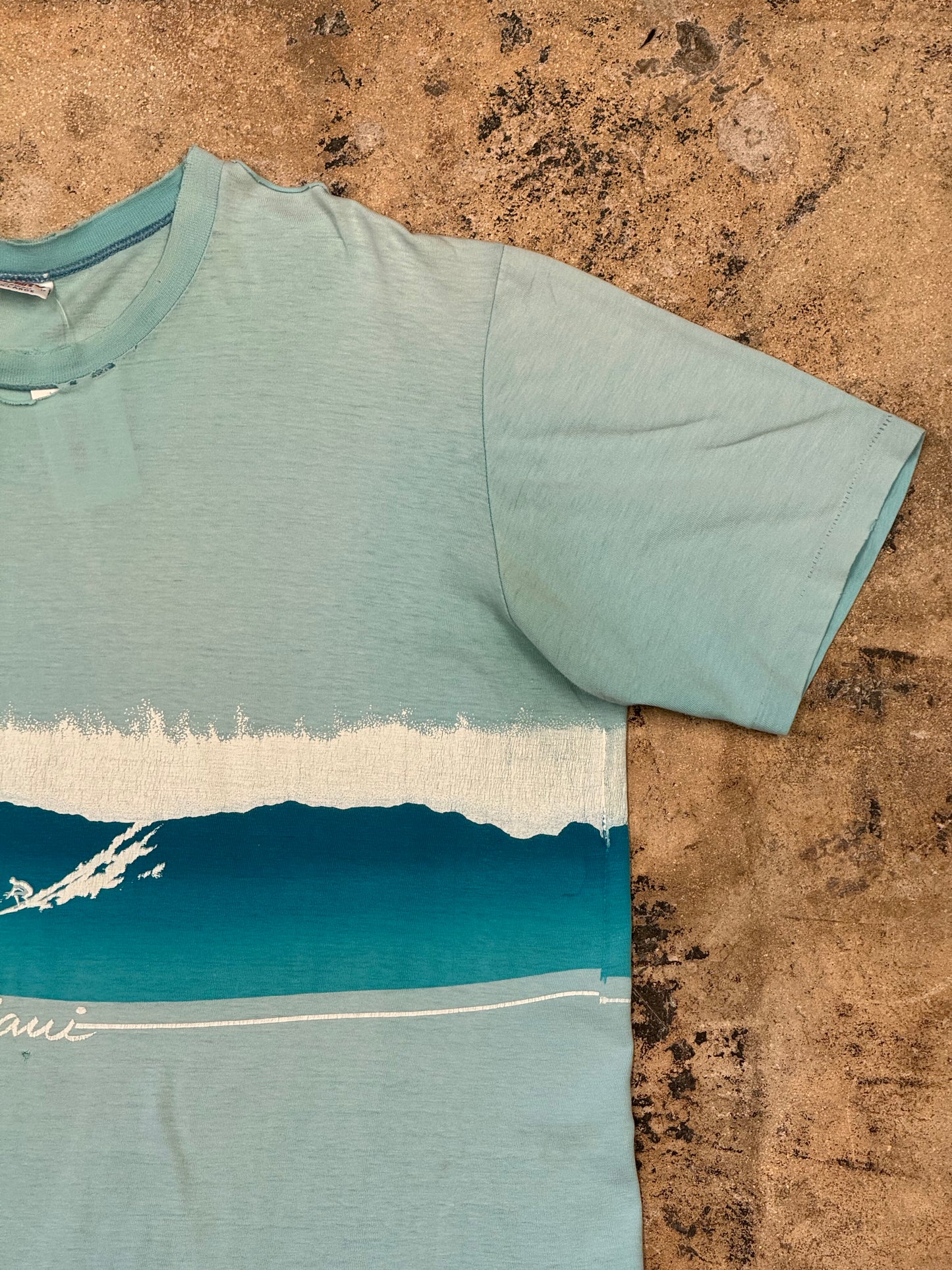 1980s Crazy Shirts Maui Wave Blue tee