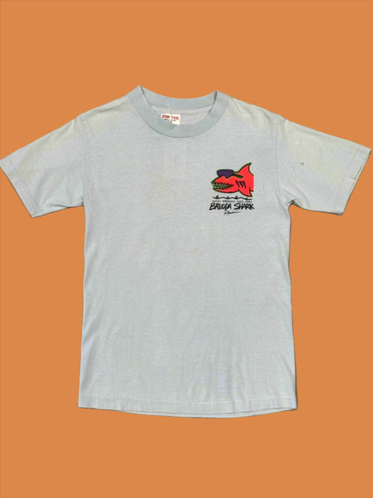 1980s Brudda Shark Blue Tee