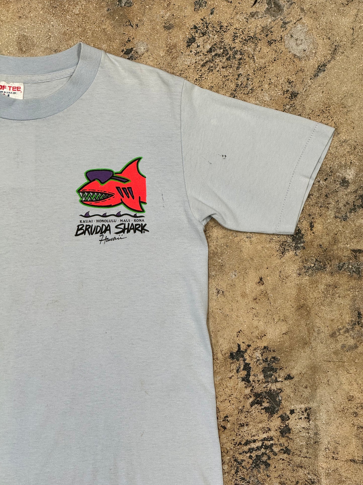 1980s Brudda Shark Blue Tee