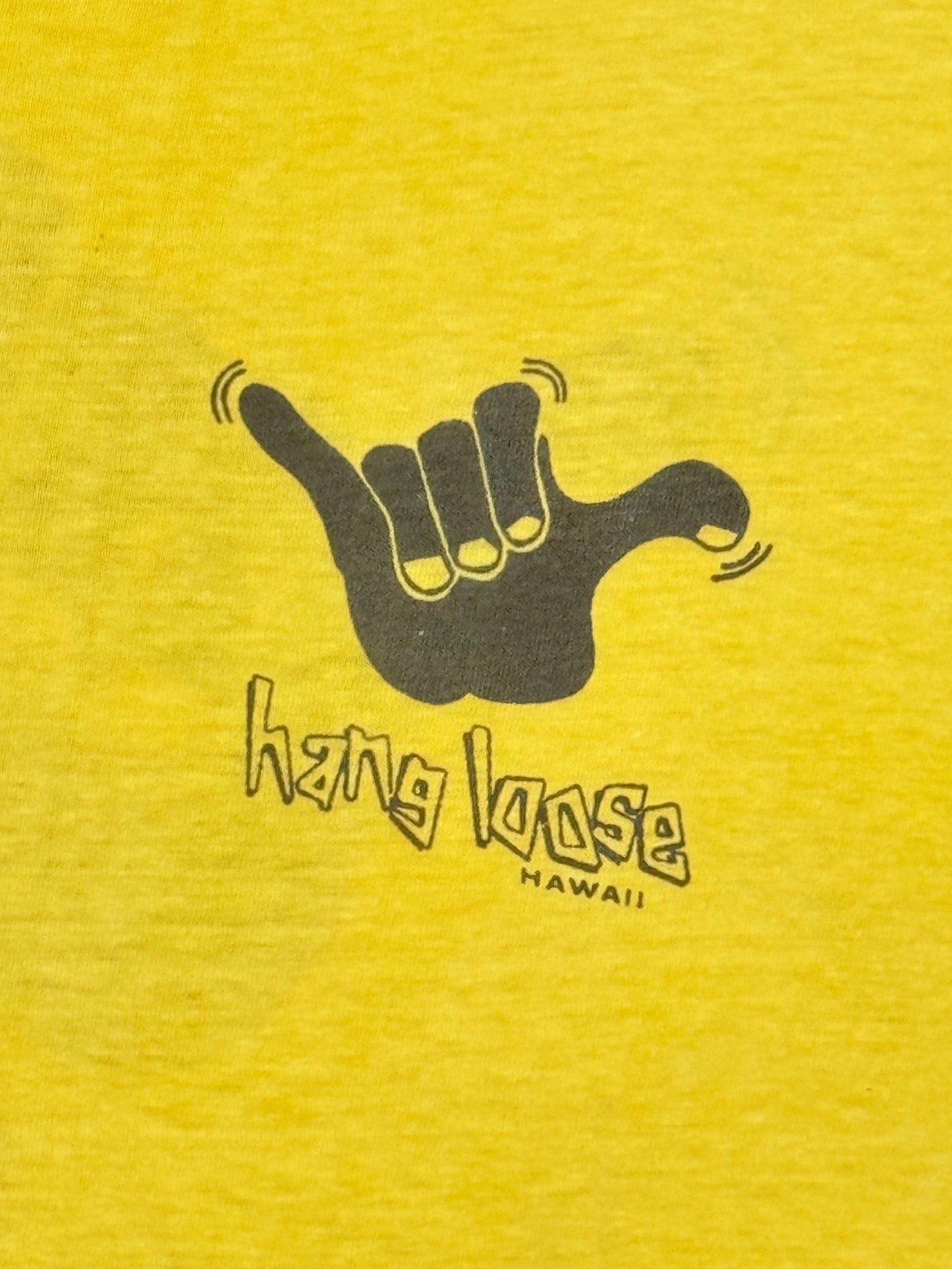 1990s Yellow Hang Loose Hawaii Tee