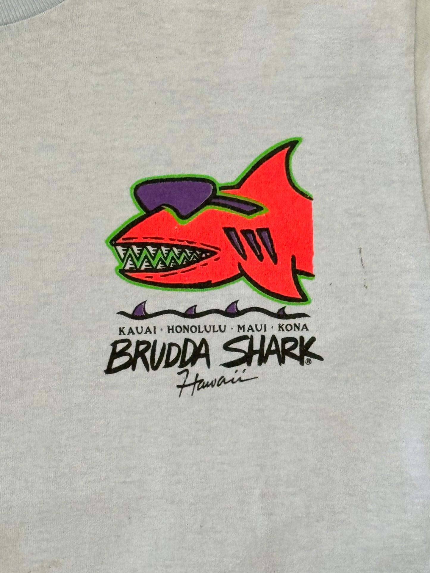 1980s Brudda Shark Blue Tee