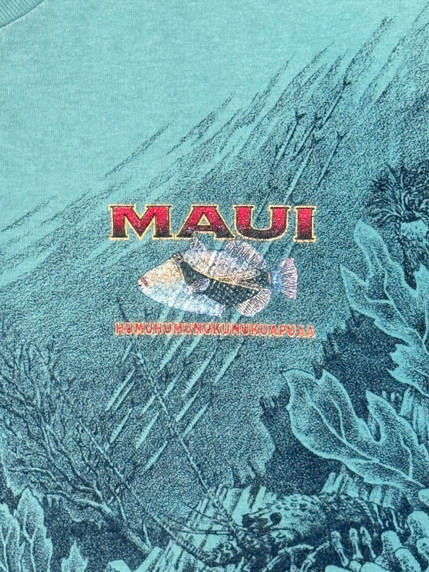 1980s Teal Maui Trigger Fish Tee