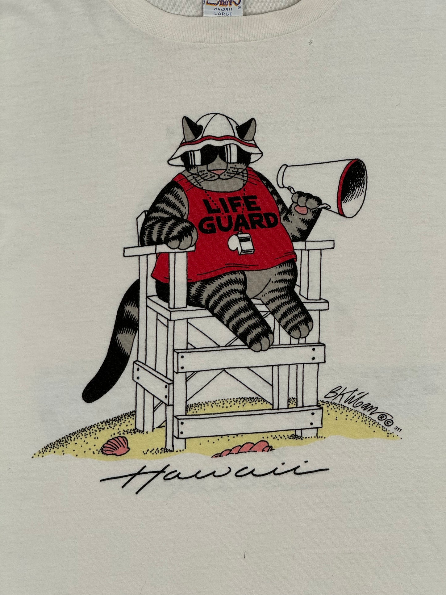 1980s Kliban Cat Lifeguard Tee