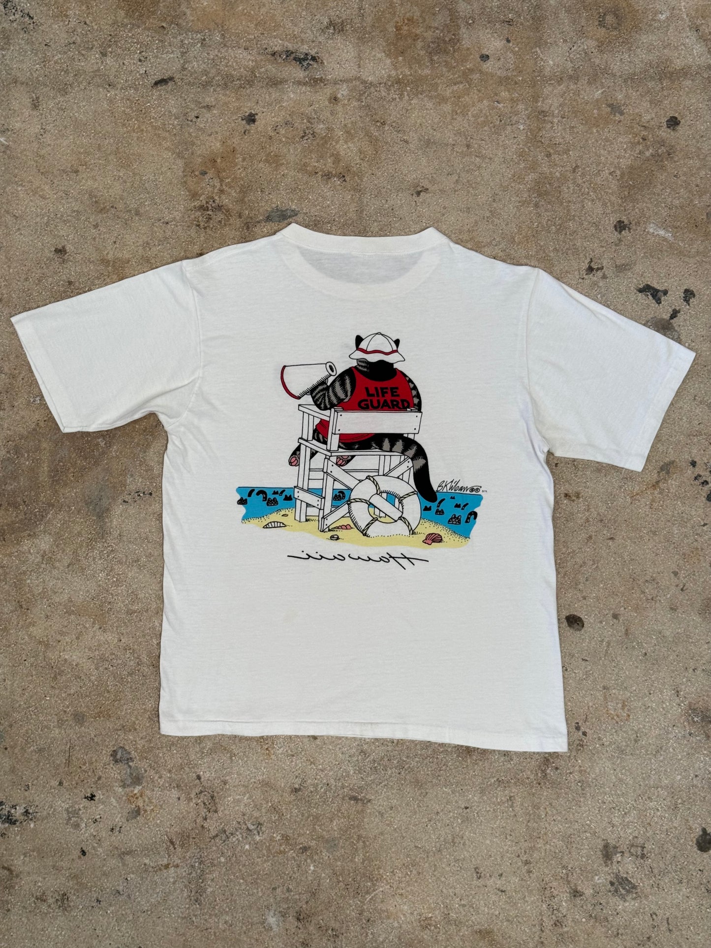 1980s Kliban Cat Lifeguard Tee