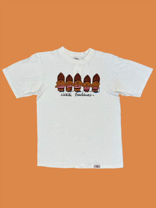 1990s Waikiki Beachbears Crazy Shirts White Tee