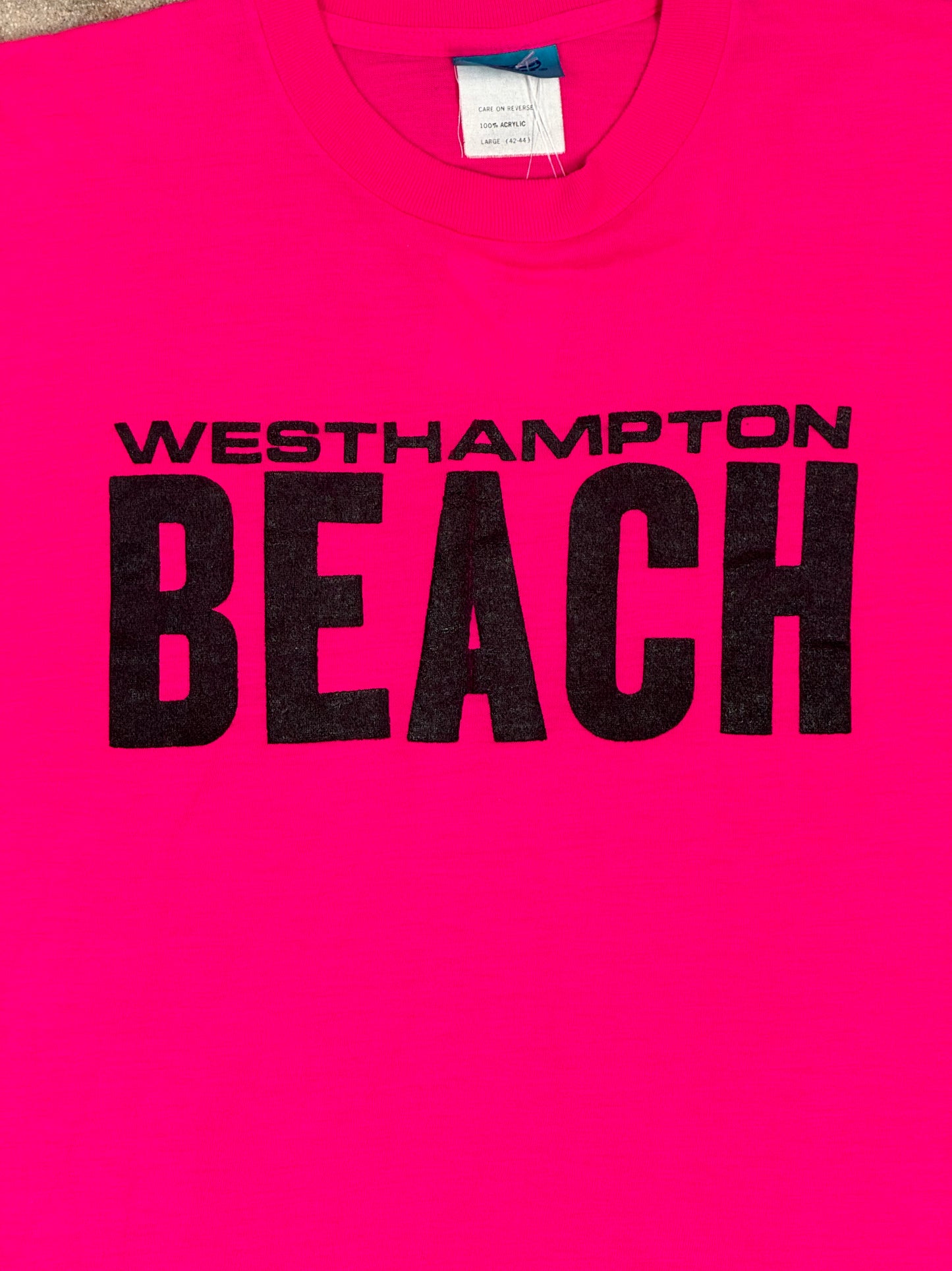 1990s West Hampton Beach Pink Tee