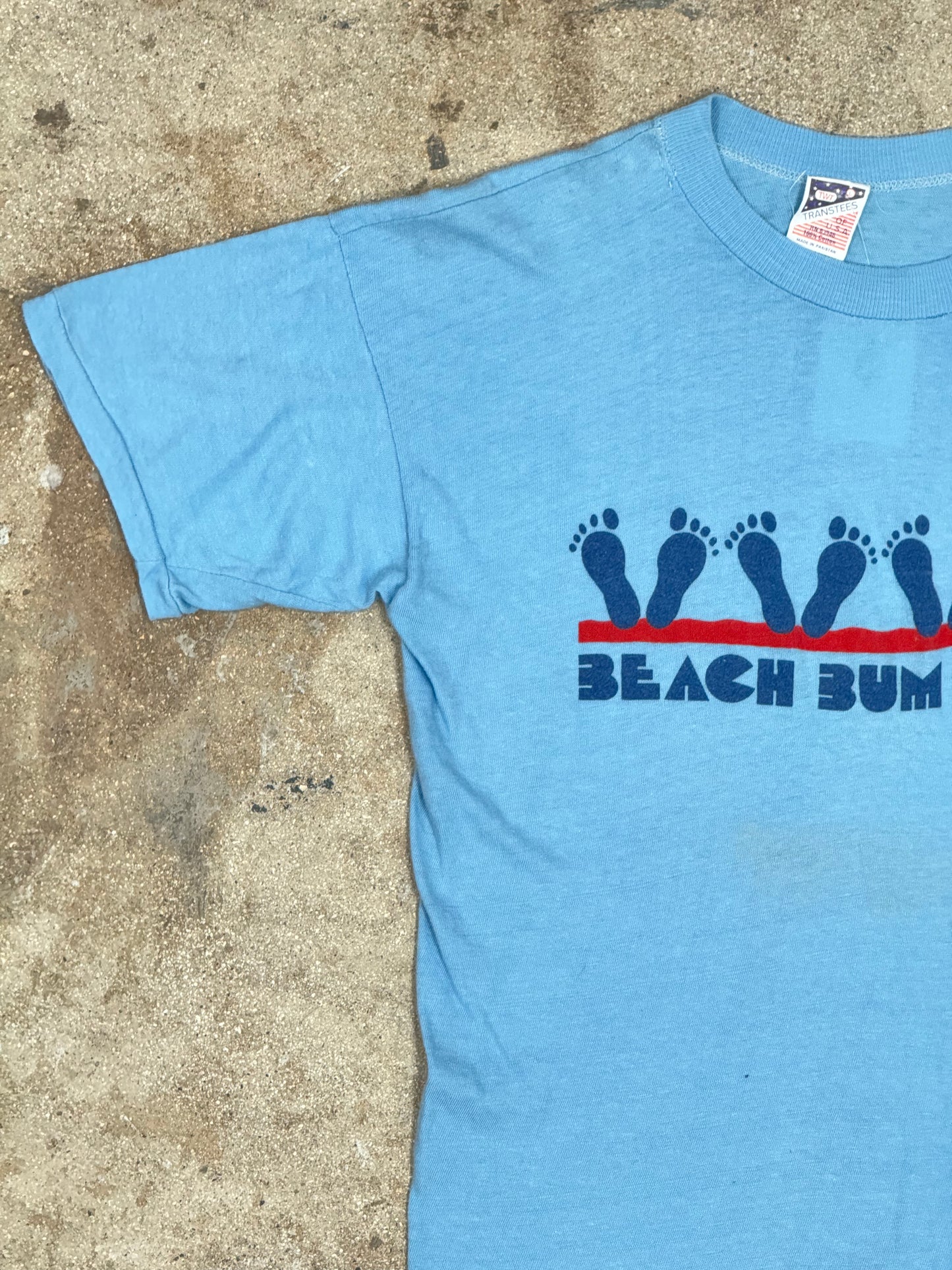 1970s Beach Bum Hawaii Blue Tee