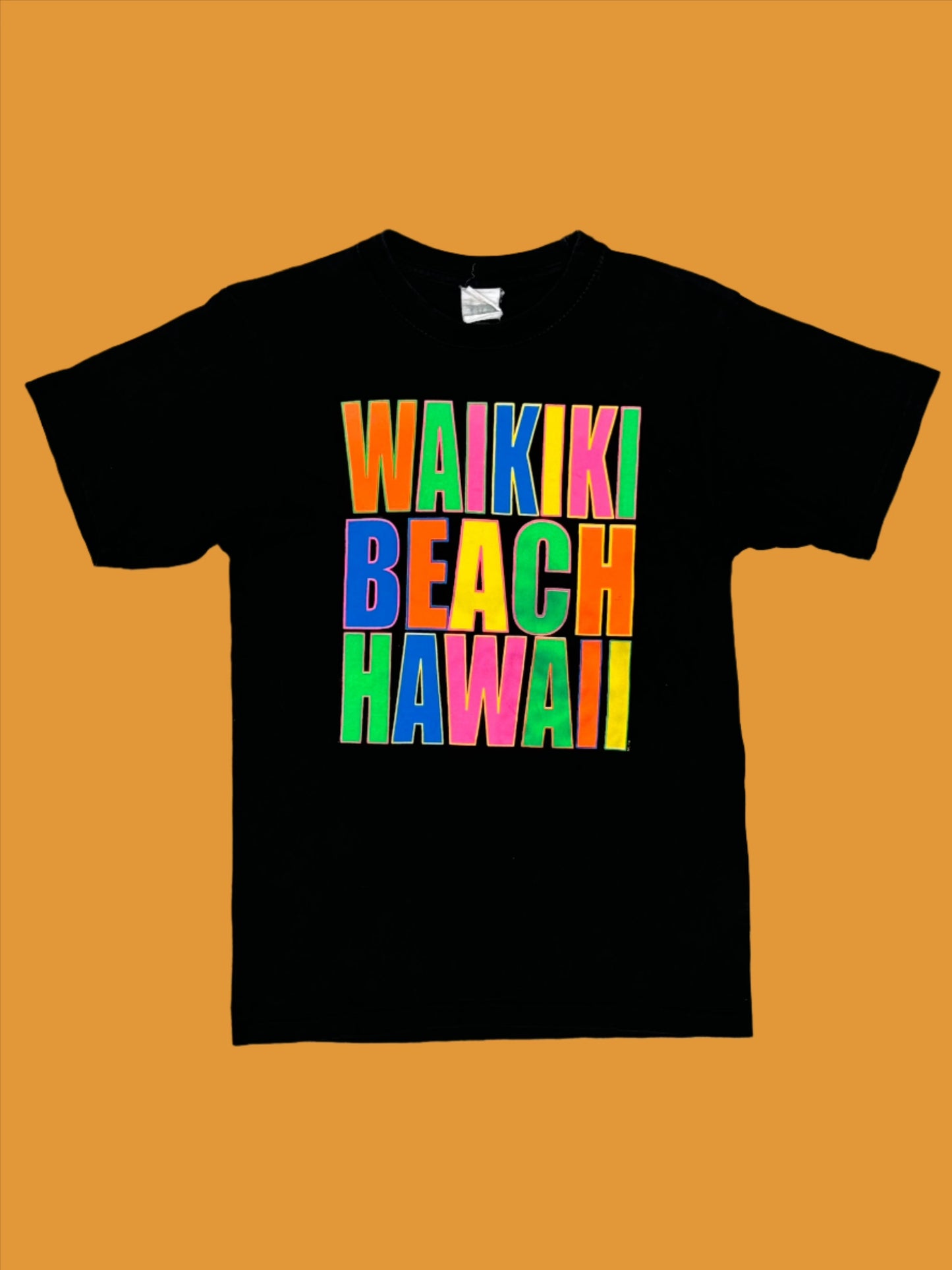 2005 Waikiki Beach Hawaii Black Tee