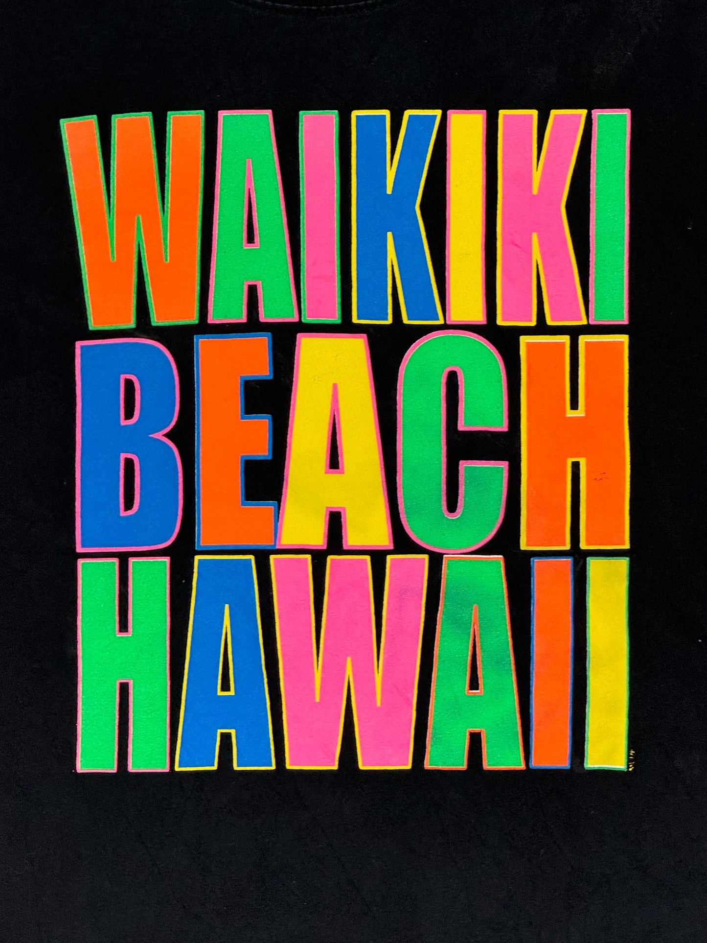 2005 Waikiki Beach Hawaii Black Tee