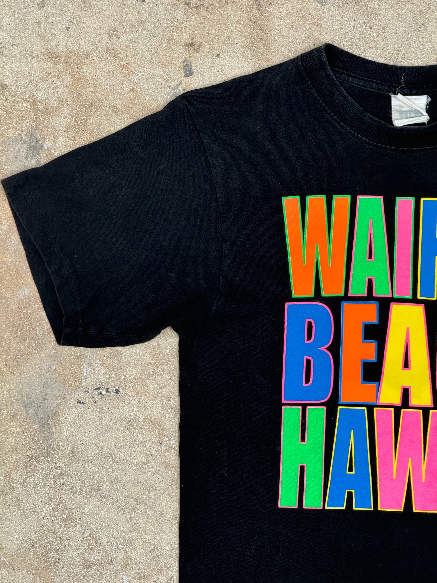 2005 Waikiki Beach Hawaii Black Tee