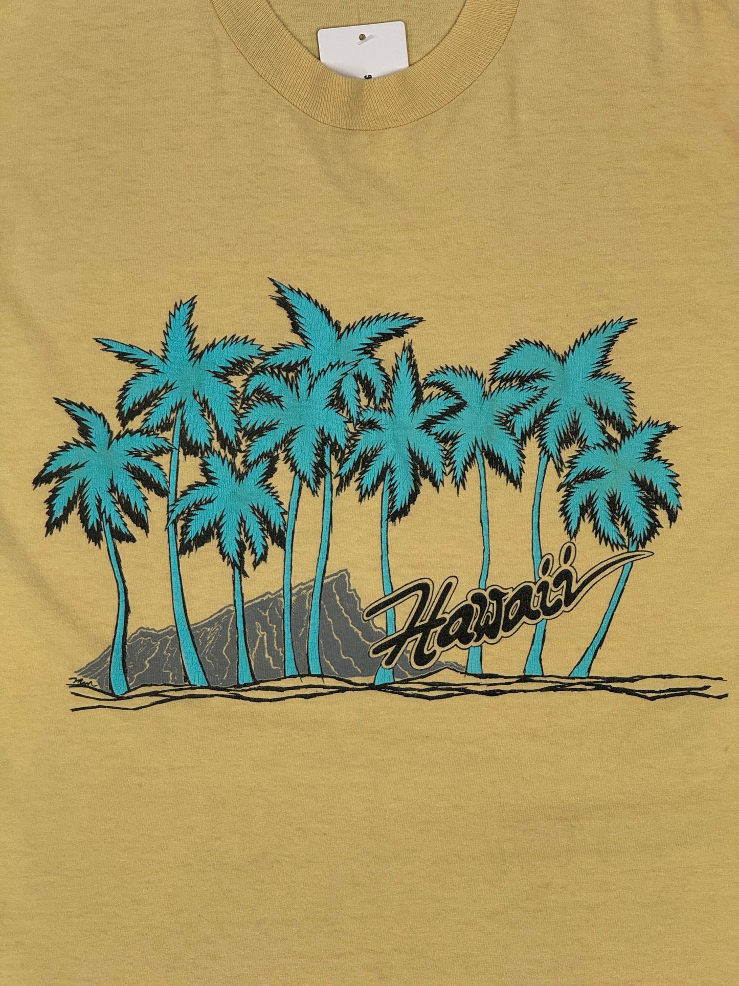 1980s Hawaii Palms Yellow Tee