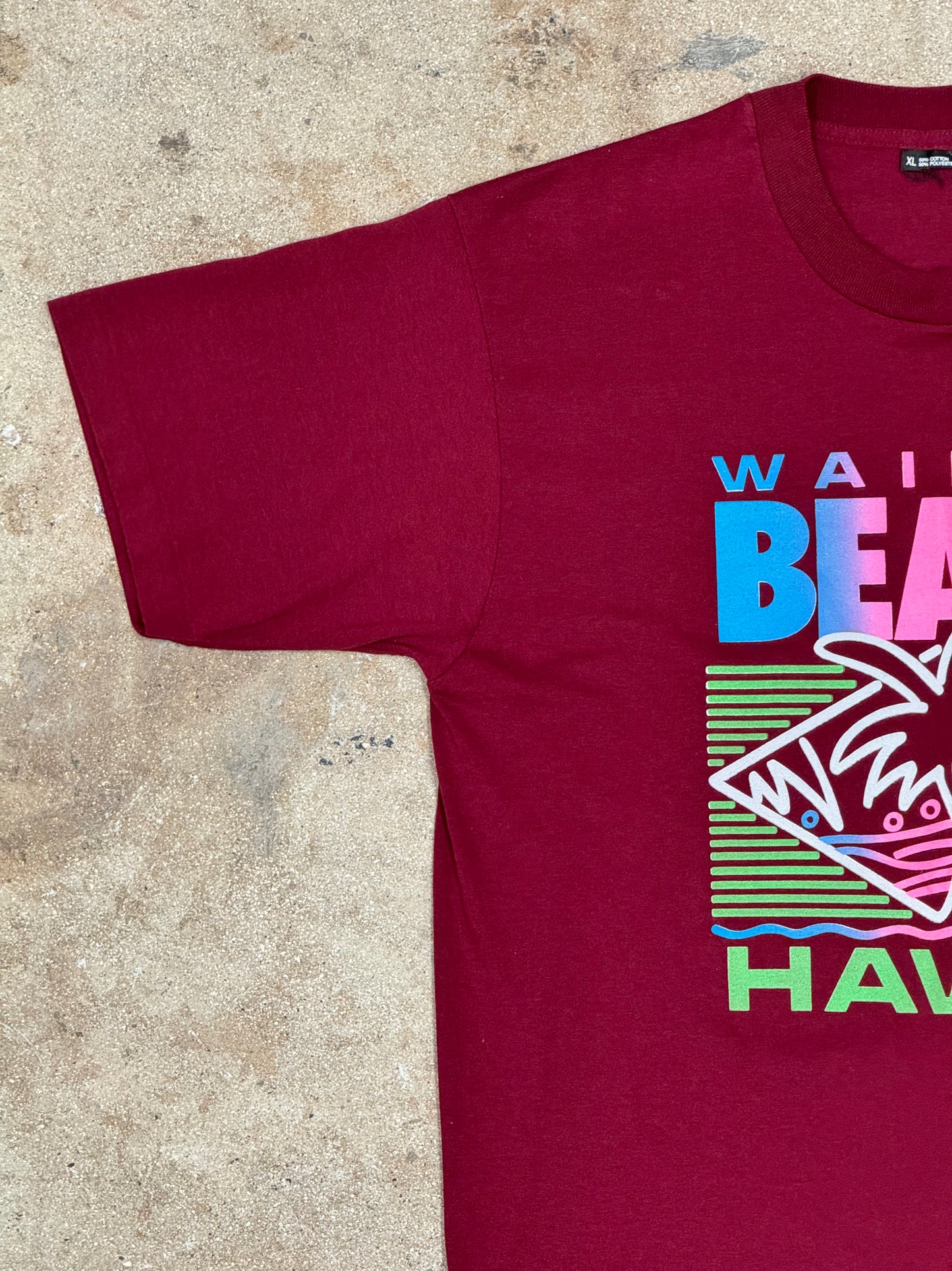 1988 Waikiki Beach Burgundy Tee