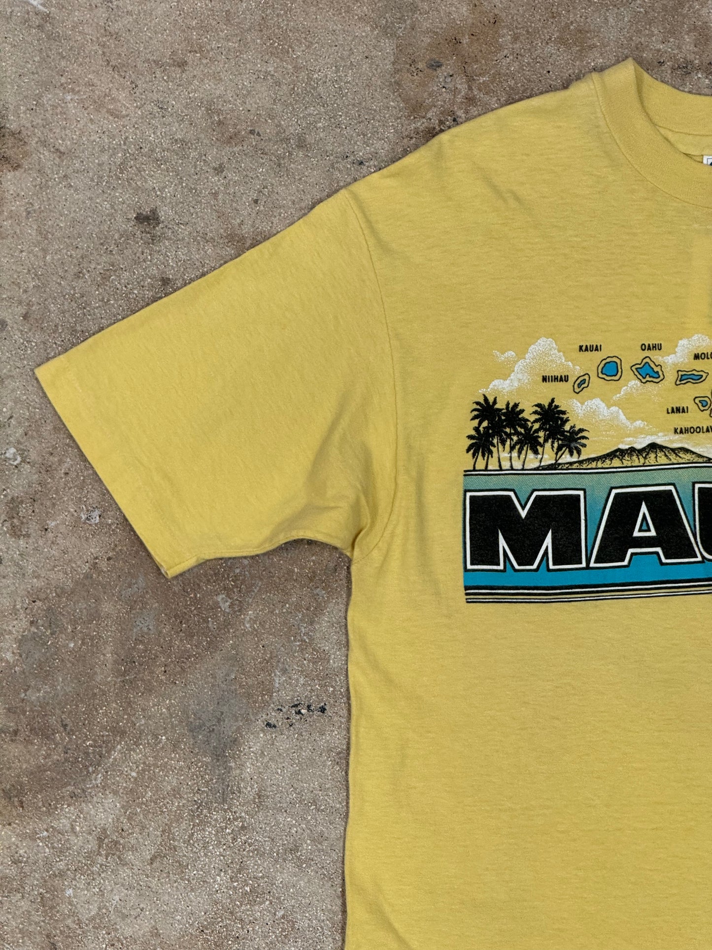 1982 Hawaiian Islands Maui Yellow Tee